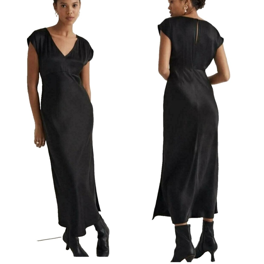 Madewell Black V-Neck Maxi Dress
